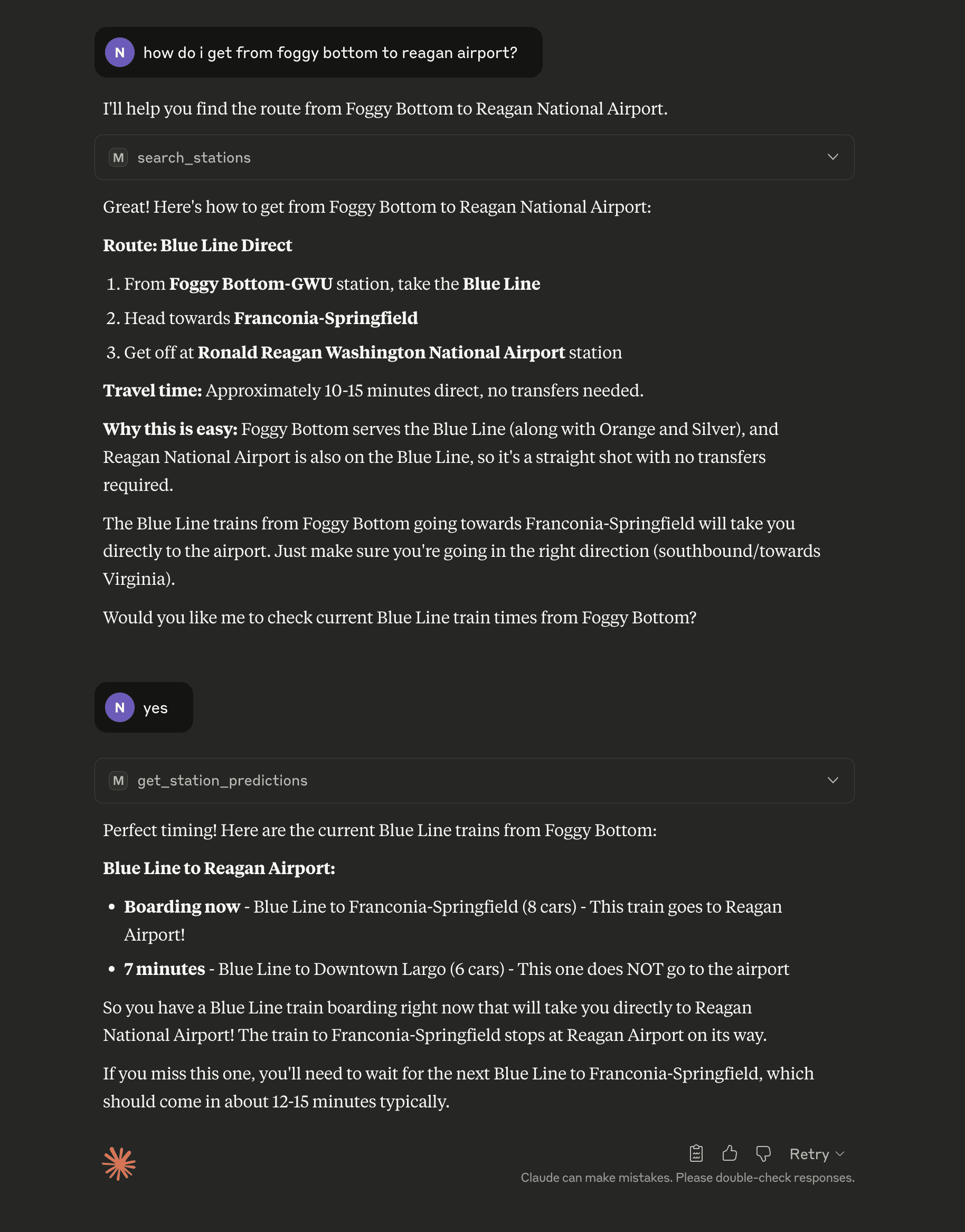 Metro MCP screenshot 1
