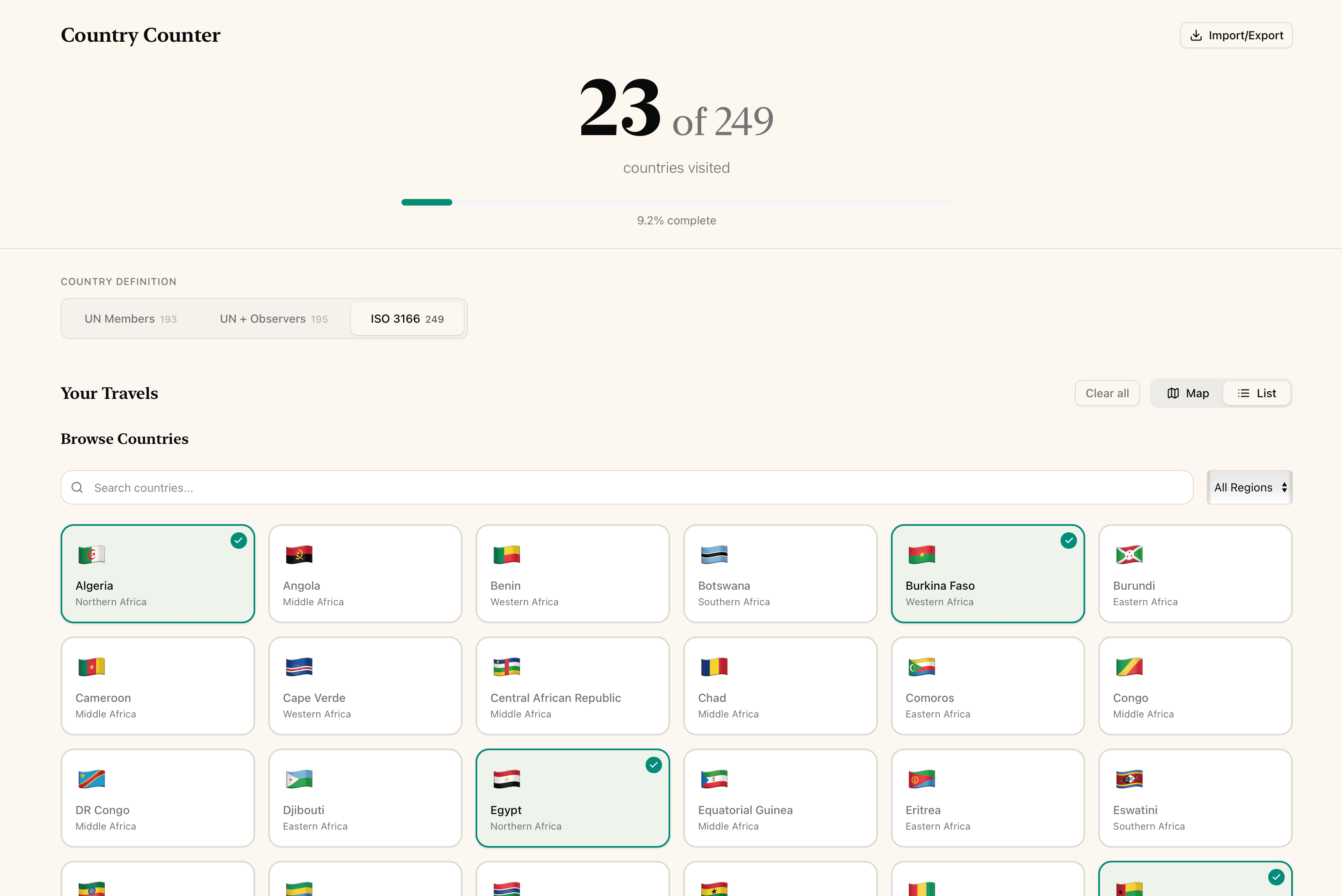 Country Counter screenshot 1